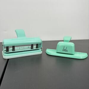 Heidi Swapp Mint Green Hole Punch Set 2 Piece Scrapbooking Tools